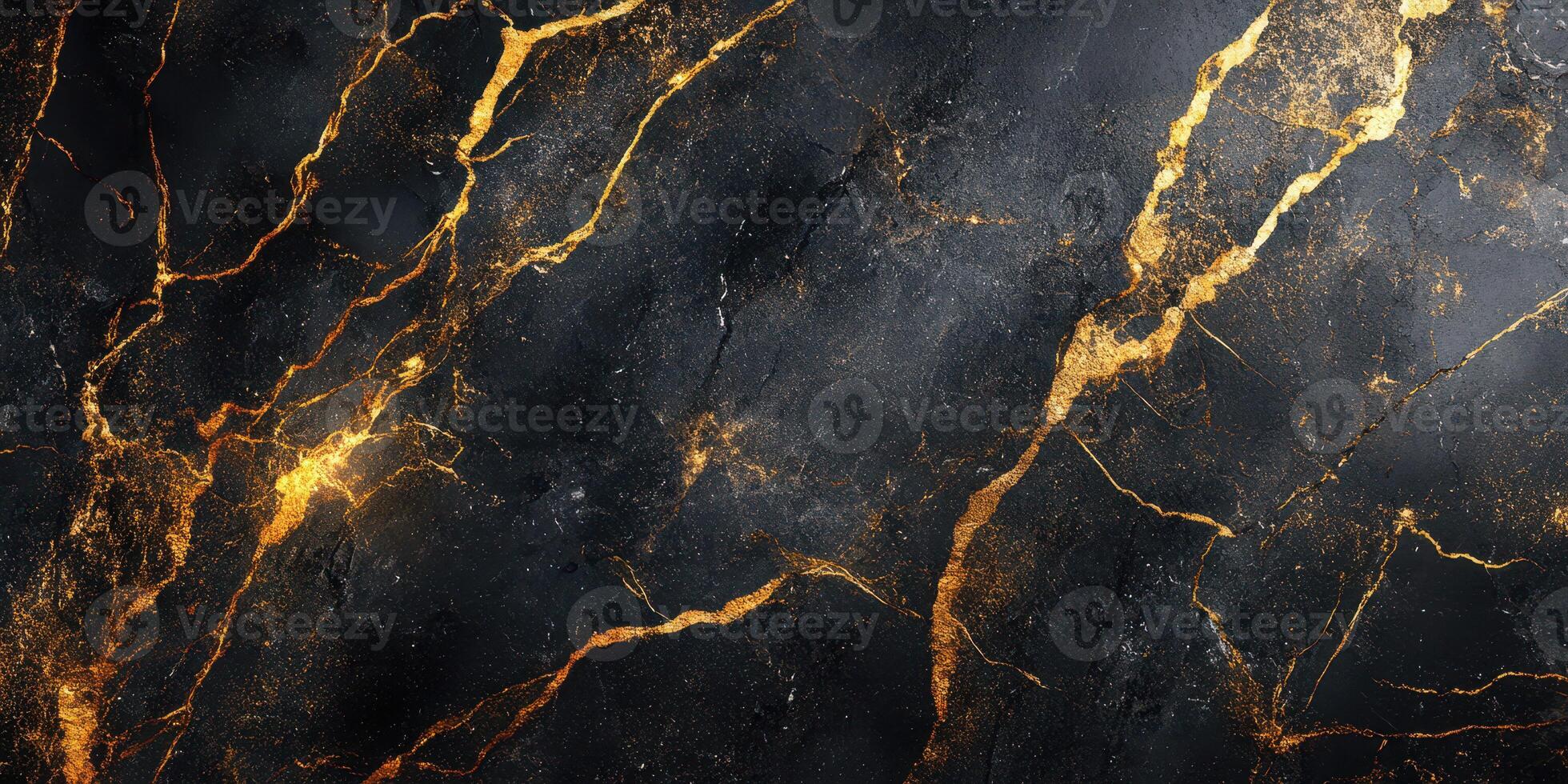 Elegant black and gold marble with intricate vein patterns for modern design photo