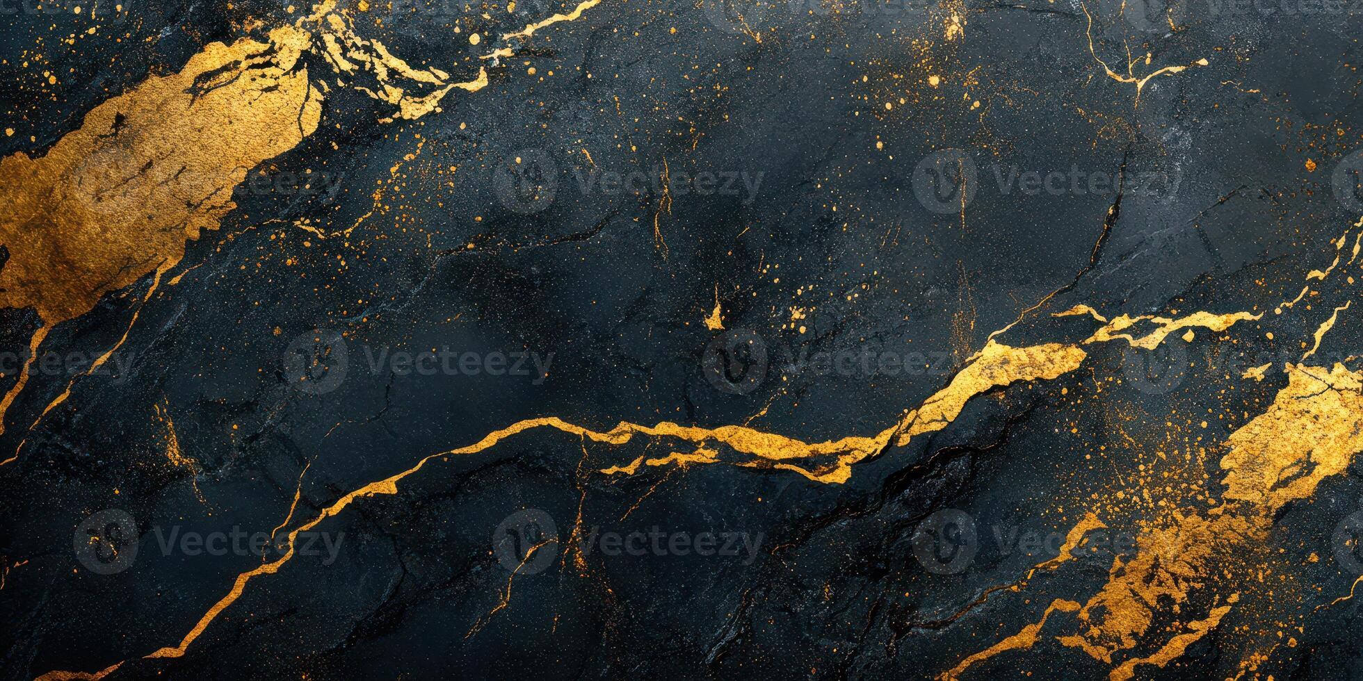 Elegant black and gold marble background with striking patterns and textures photo