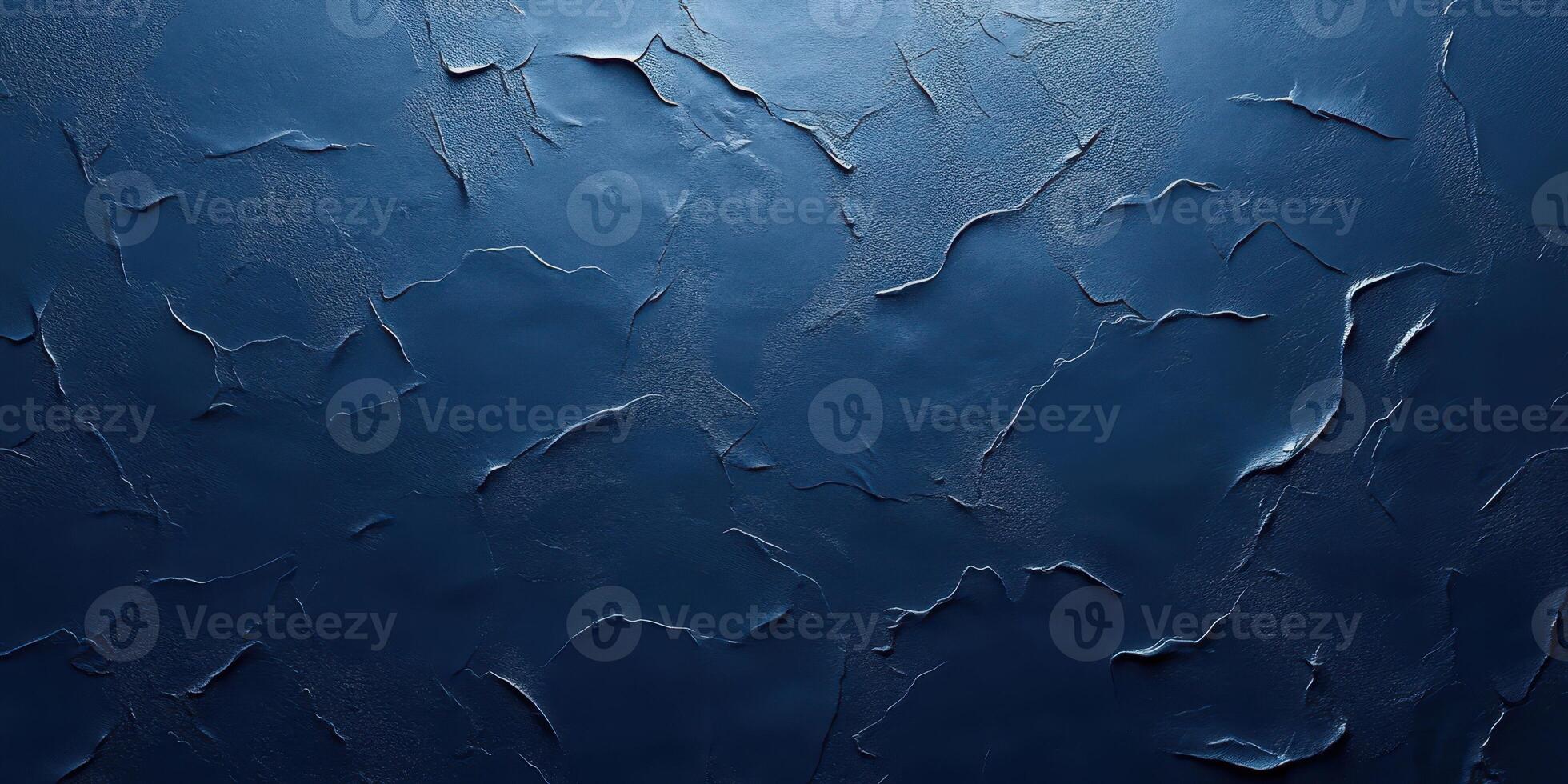Elegant blue textured wall surface with unique patterns and creases reflecting light in a stylish interior setting photo