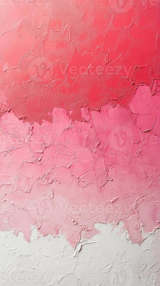 Colorful textured abstract wall art with shades of pink and red blending together in a vibrant display photo