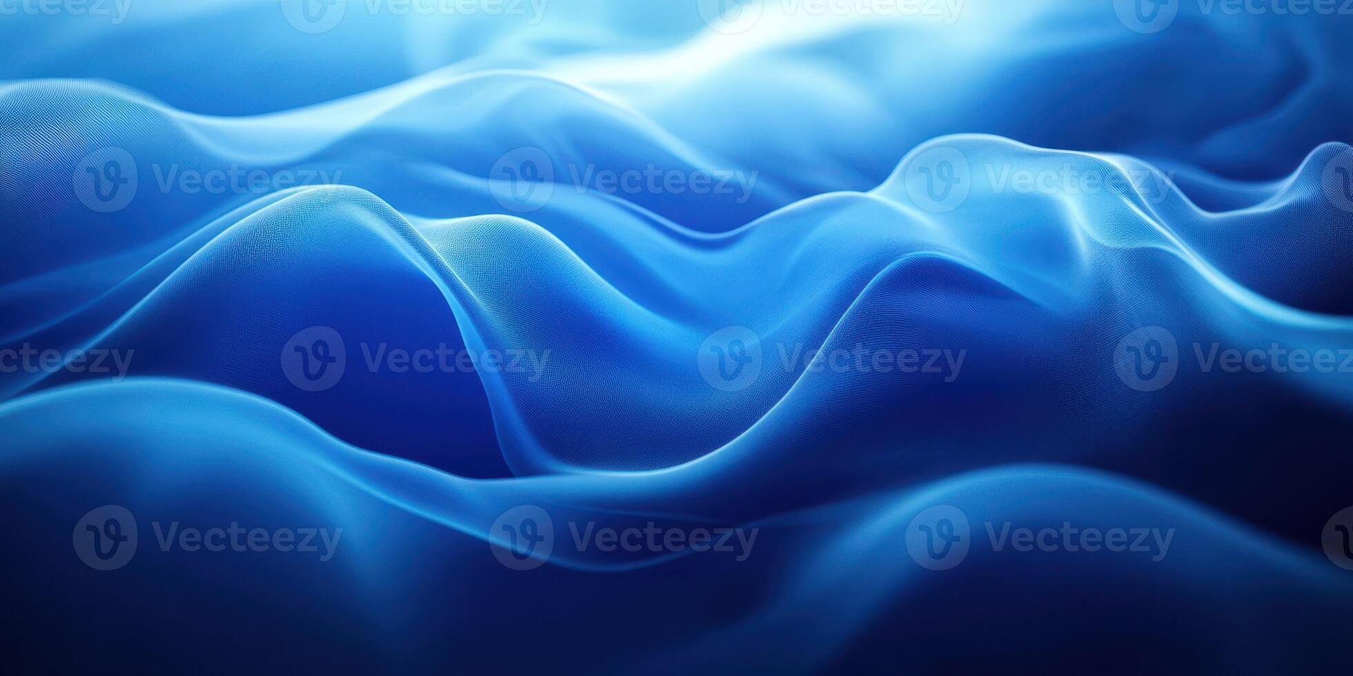 Fluid blue waves create a serene and calming atmosphere in a tranquil setting photo