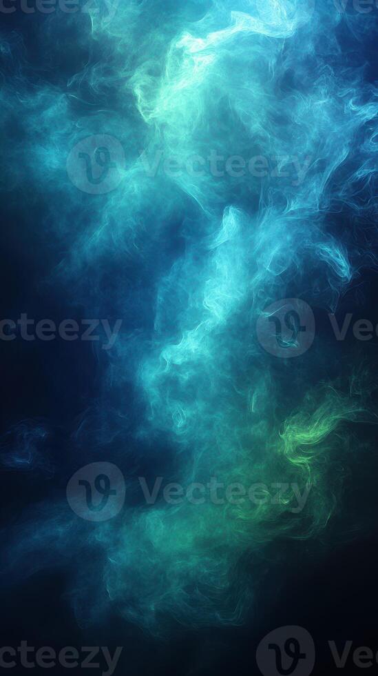 Colorful abstract smoke swirling in a dark background creating a mysterious atmosphere photo