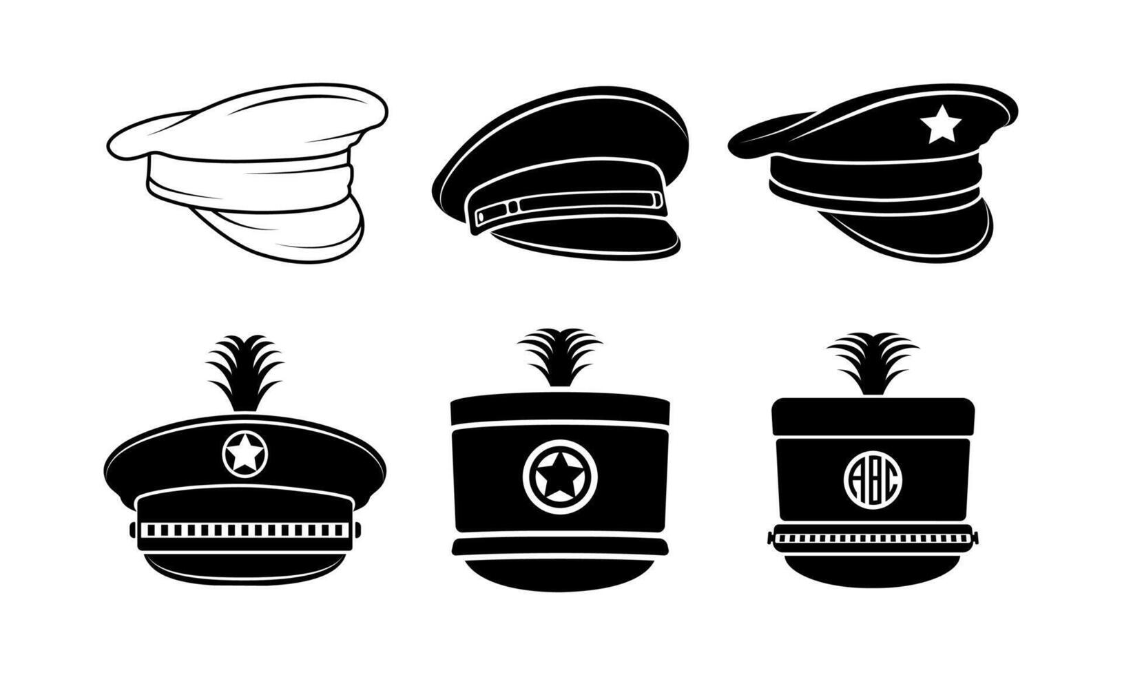 Marching Band Hat Design on Black Colour vector