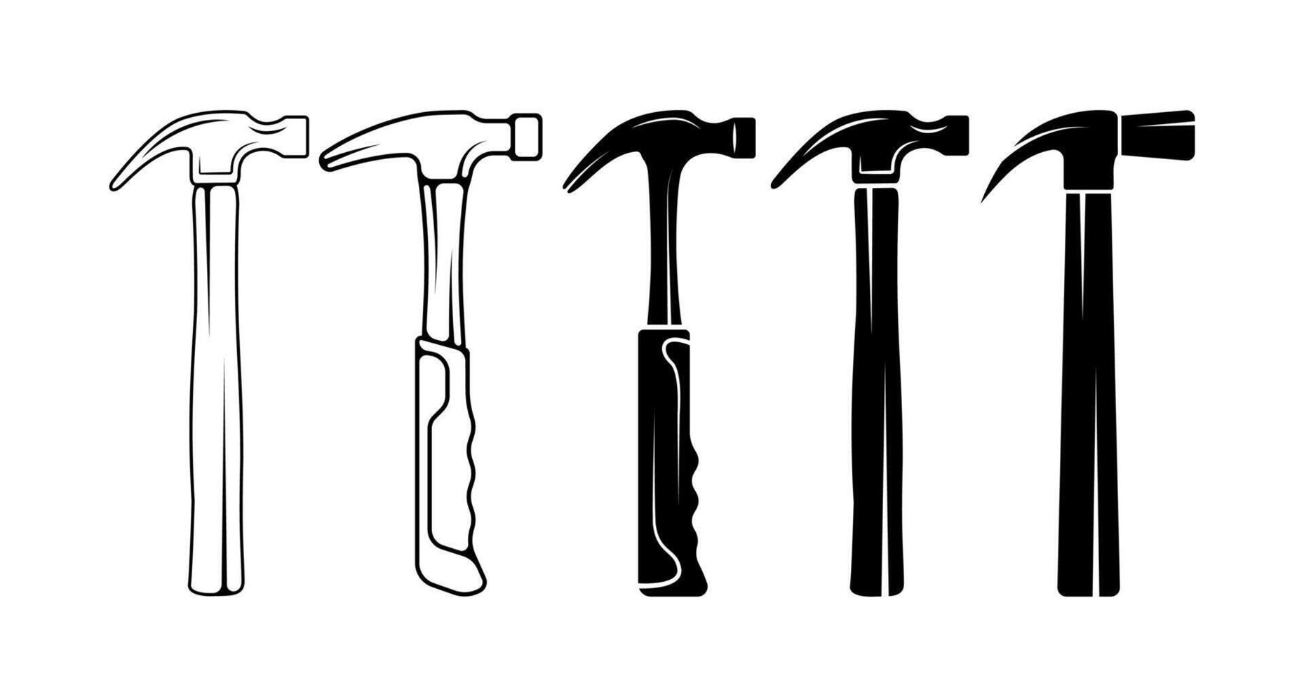 Hammer and Clip Art Collection vector