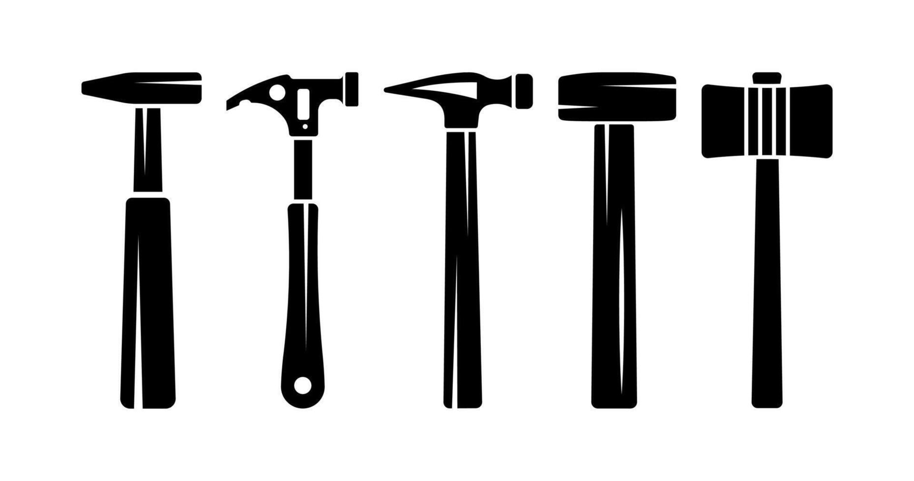 Set Hammer and Clip Art vector