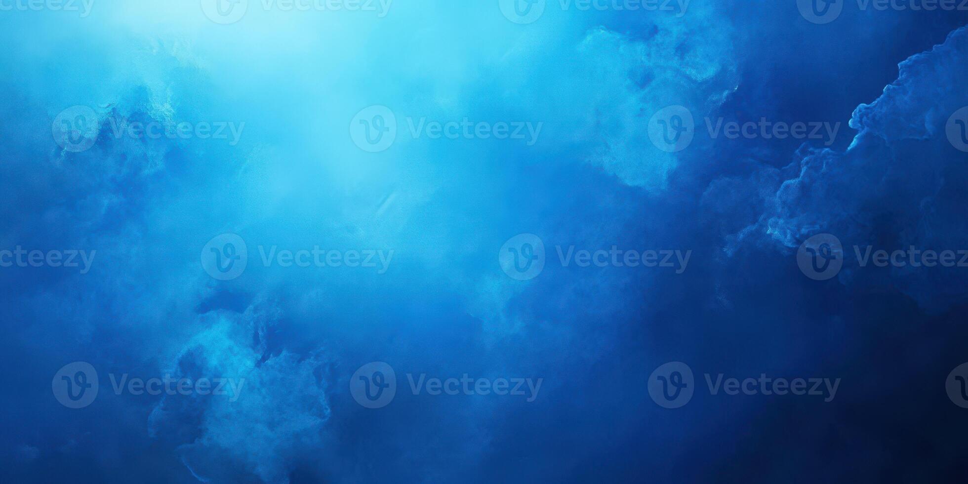 Blue abstract background with soft clouds and fog creating a serene atmosphere in a digital art style photo