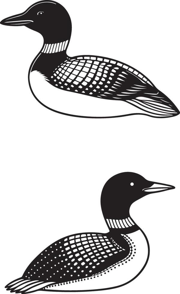 Loon Bird set icon design vector