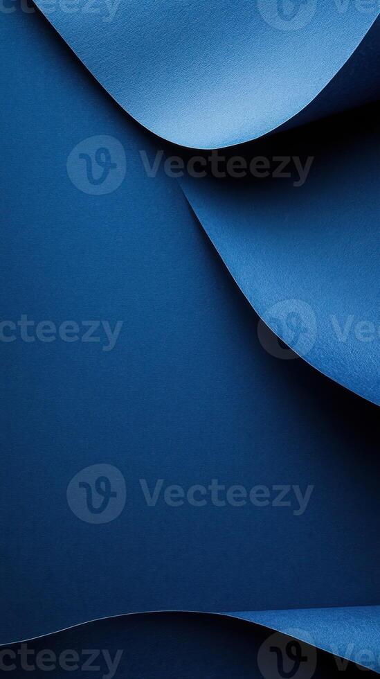 Beautifully arranged blue paper sheets create an artistic and elegant design suitable for various creative projects photo