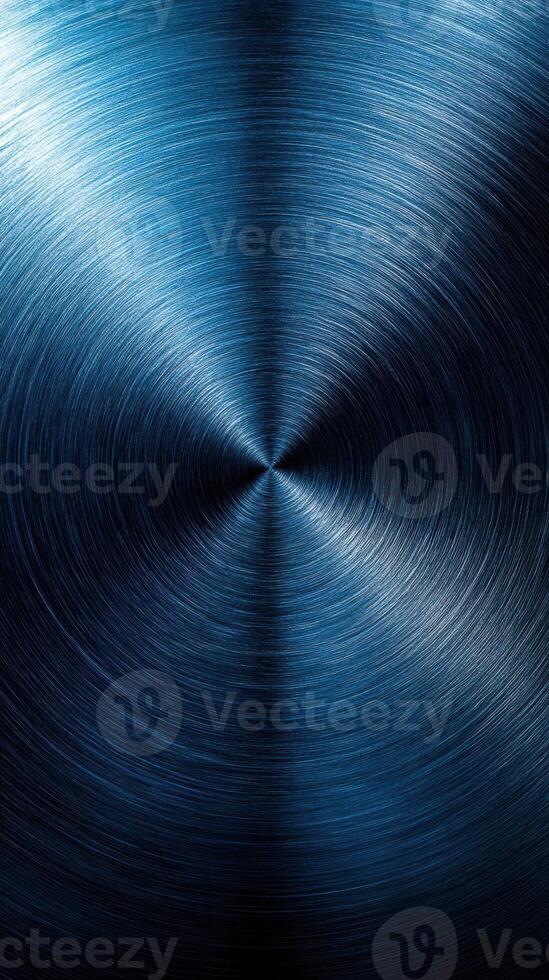Textured metallic surface with a blue gradient creating a mesmerizing visual effect in a circular pattern photo