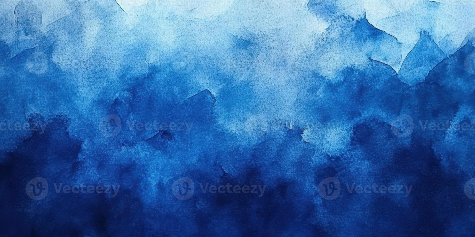 Beautiful gradient of blue watercolor textures blending into each other creating a serene and calming effect photo