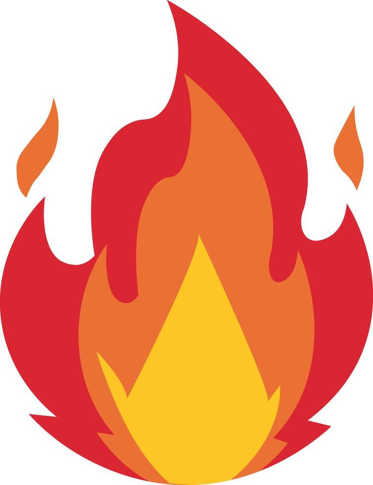 fire background in flat style. flame illustration. vector