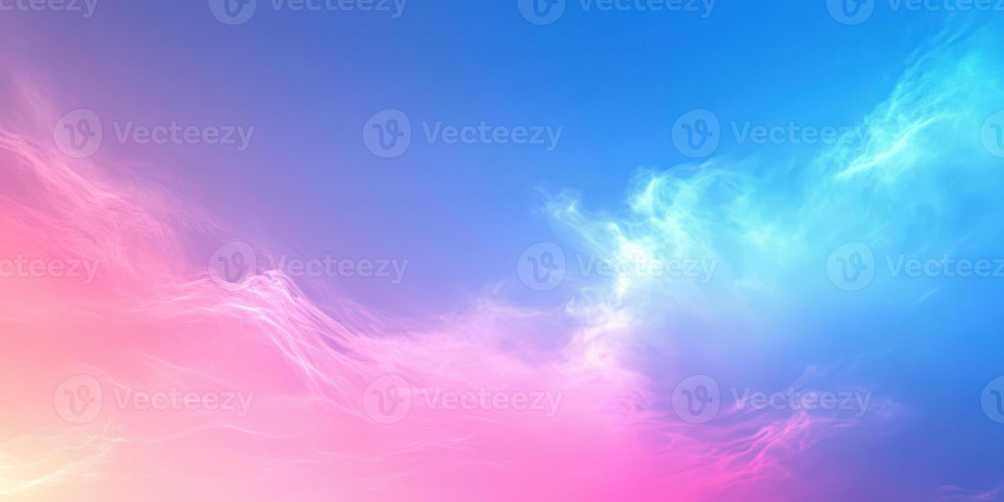 Stunning abstract clouds blend shades of blue and pink in a mesmerizing sky at twilight photo