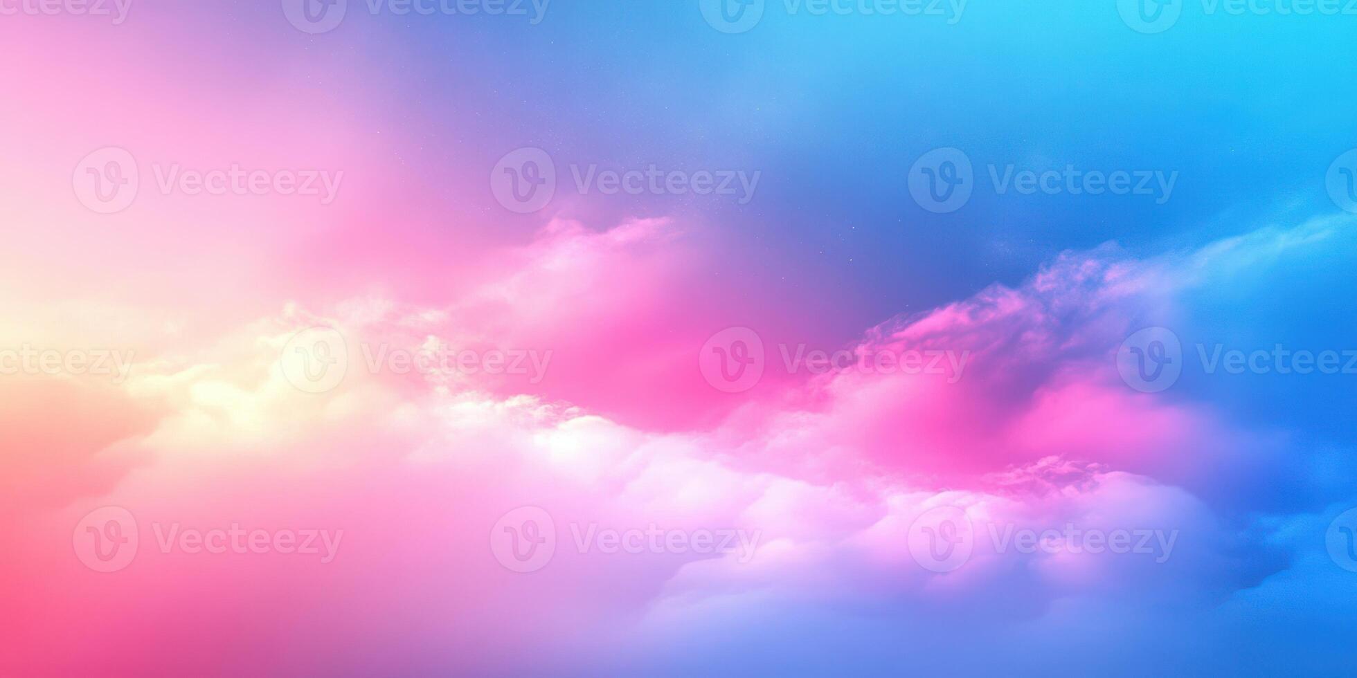 Vibrant clouds blend shades of pink, purple, and blue in a tranquil sky during sunset photo