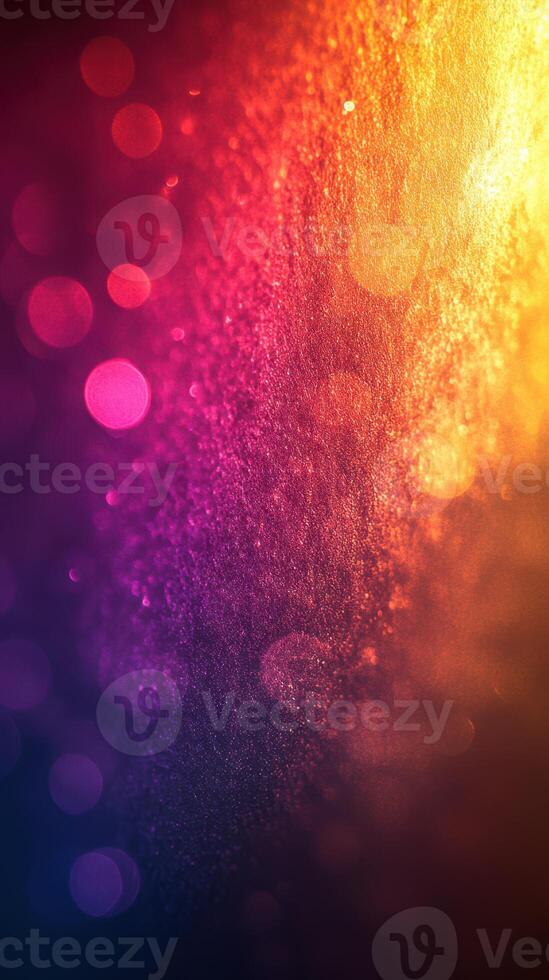 Colorful abstract light display with bokeh effects creating a vibrant atmosphere at a festival photo