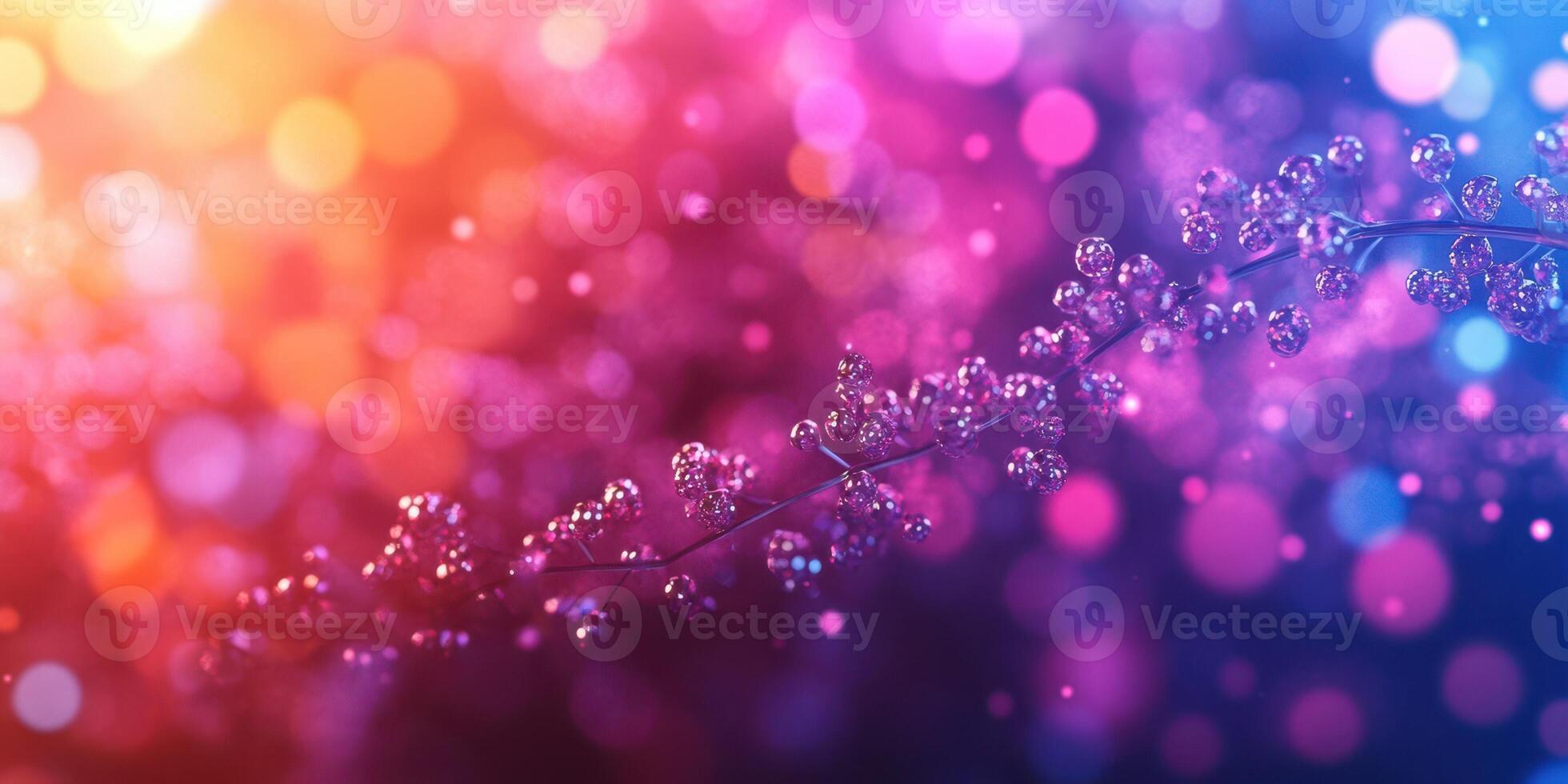 Colorful abstract background with shimmering bubbles and a gradient of light effects in vibrant hues photo