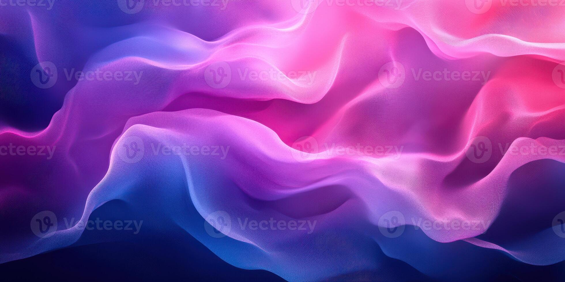 Colorful abstract waves create a mesmerizing visual experience, showcasing fluid forms in shades of pink, purple, and blue in digital art photo