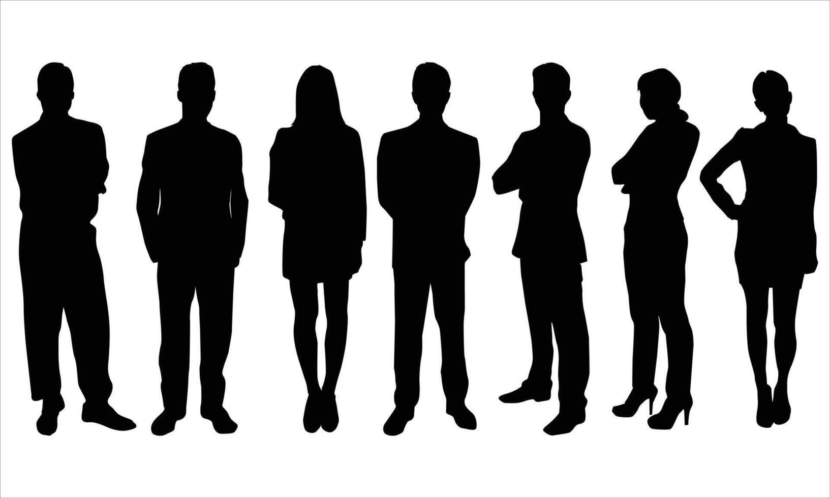 Man and women silhouette Illustration over white background.people silhouette bundle icon isolated on a white background vector