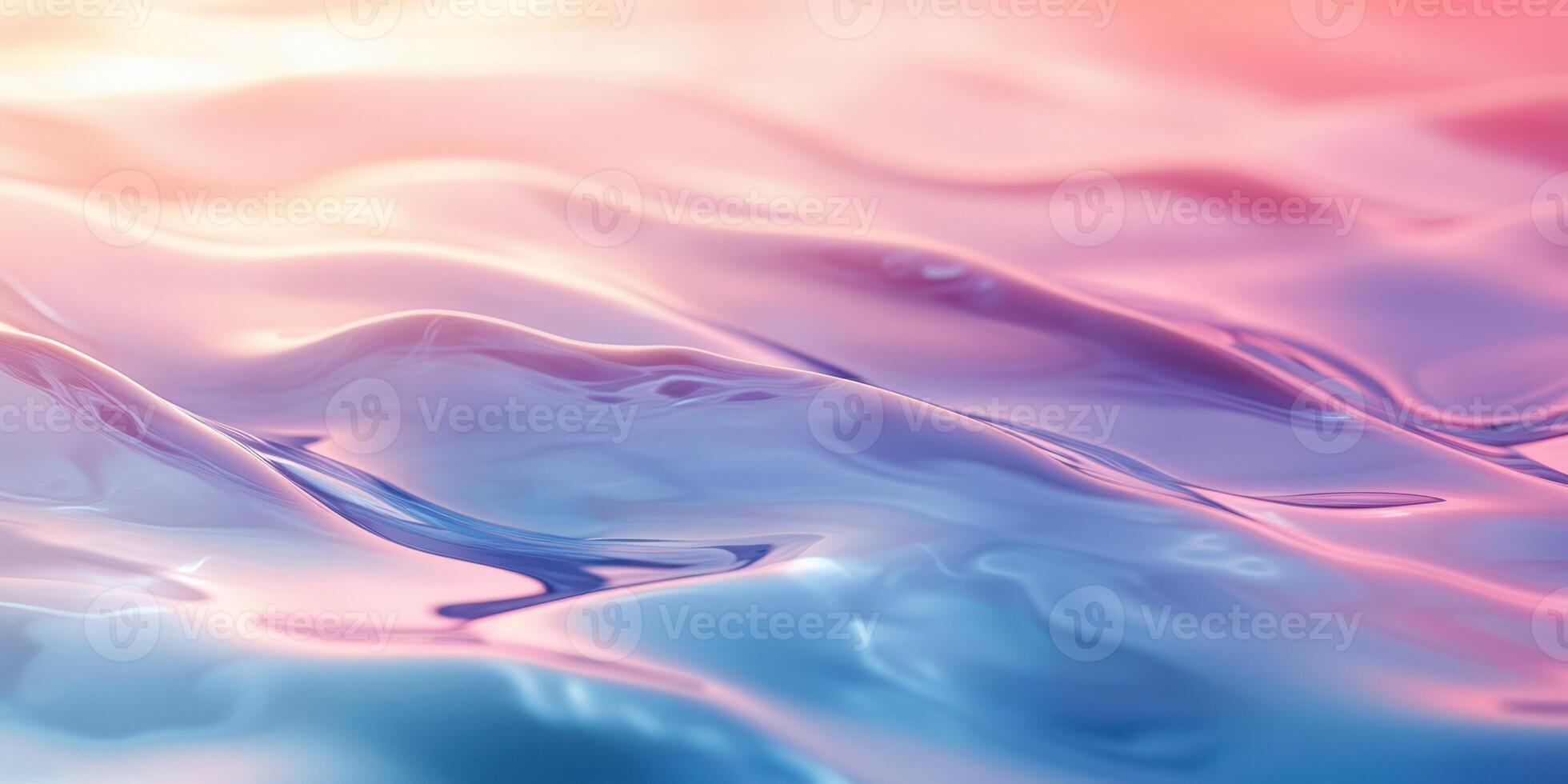 Colorful water surface reflects light during sunset or sunrise over a tranquil body of water photo