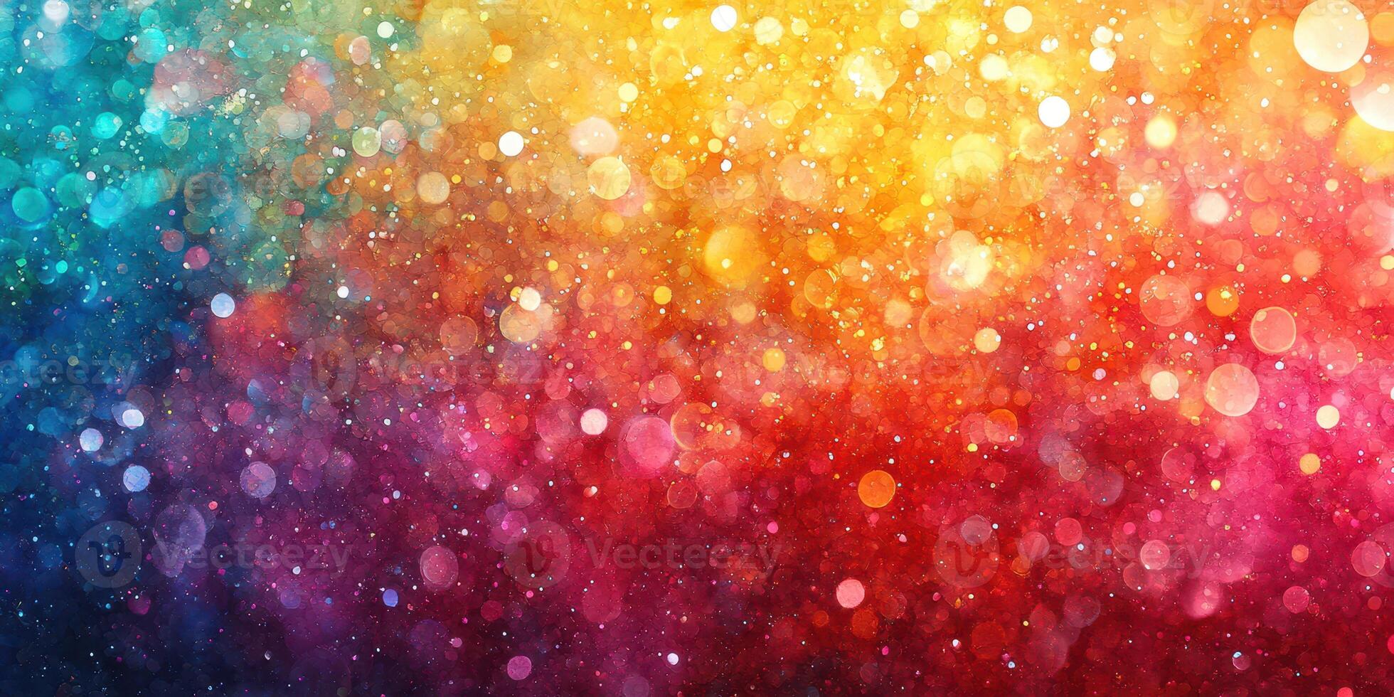 Colorful abstract background with vibrant bokeh effect created by various light sources in a gradient pattern photo