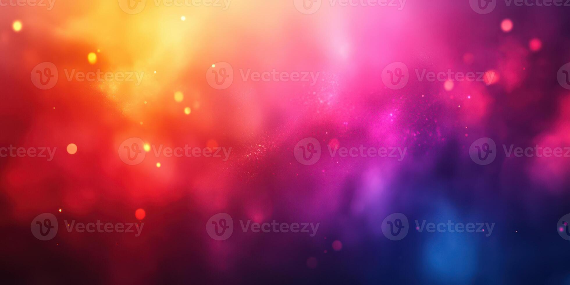 Colorful abstract background with vibrant hues and glowing particles in a cosmic atmosphere during twilight photo