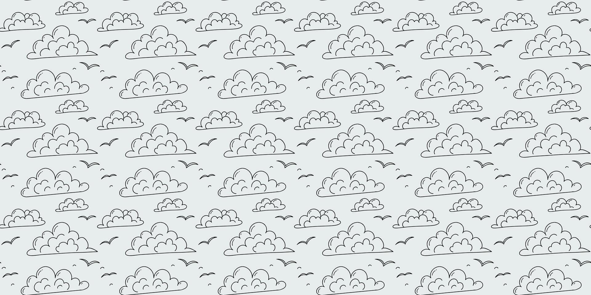 cloud seamless pattern abstract design vector