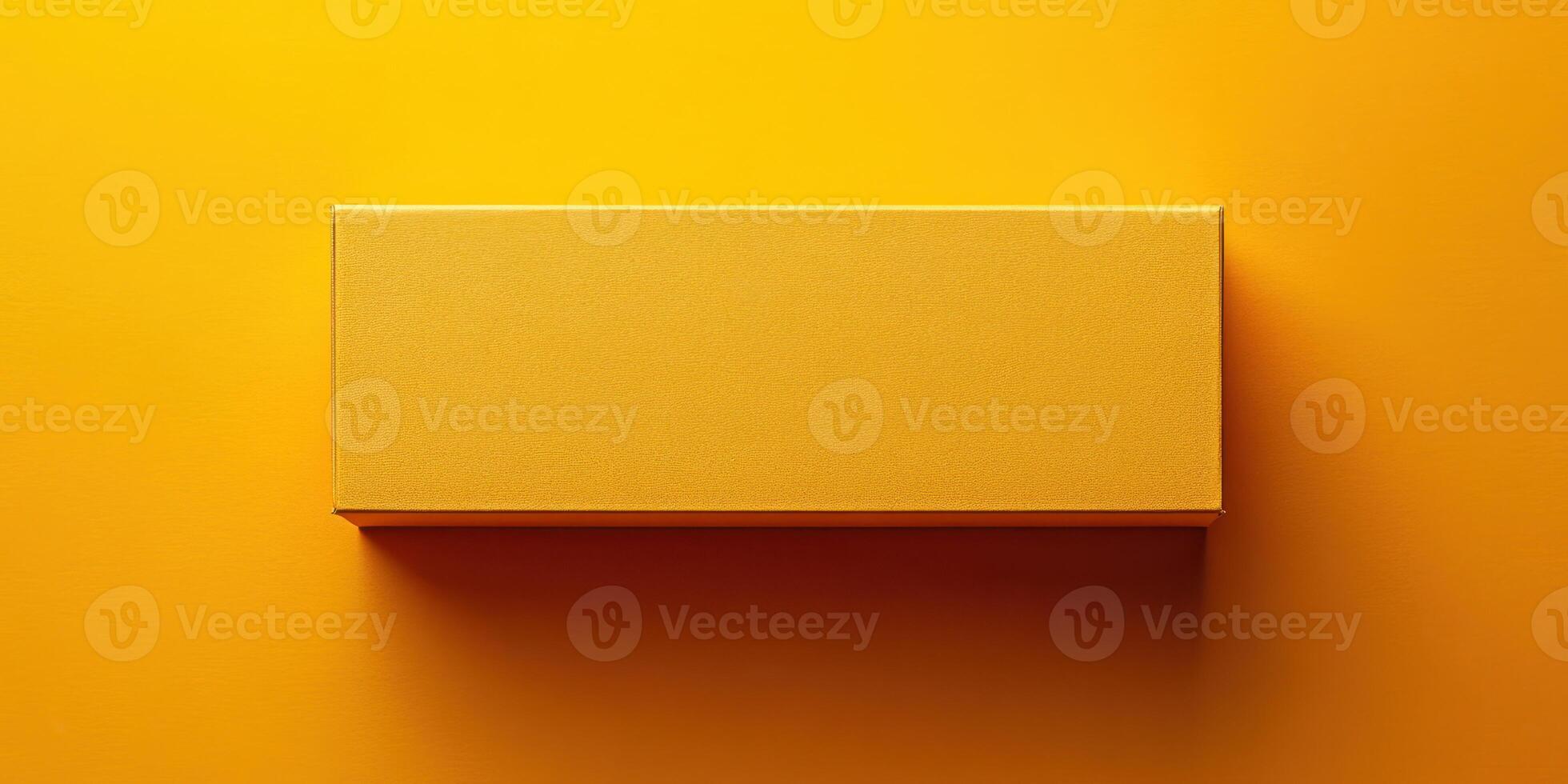 Bright yellow box on a vibrant yellow background creating a minimalist artistic composition for modern design enthusiasts photo