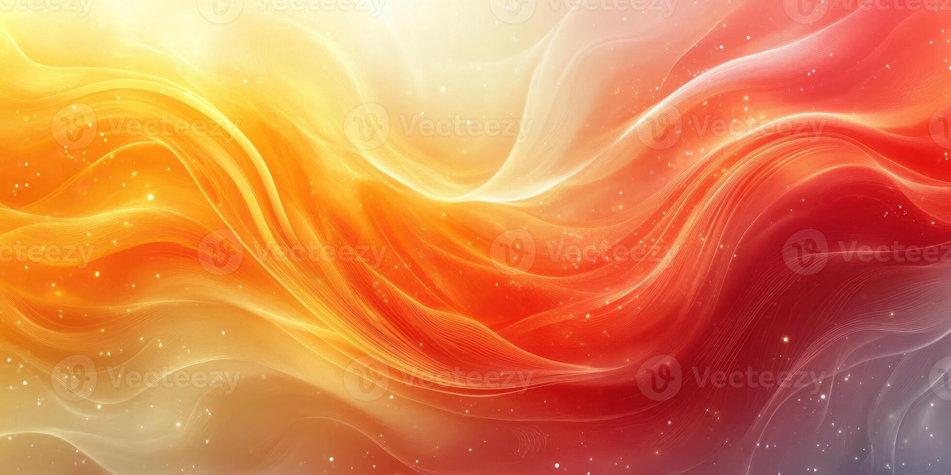 Colorful abstract wave patterns flowing in warm tones of orange, red, and yellow with a dreamy quality photo
