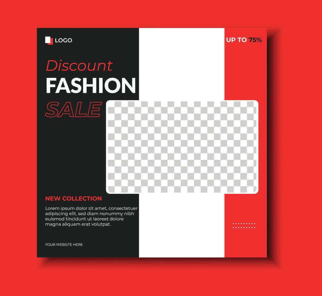 Editable Fashion Template Social Media Post Design for Marketing vector