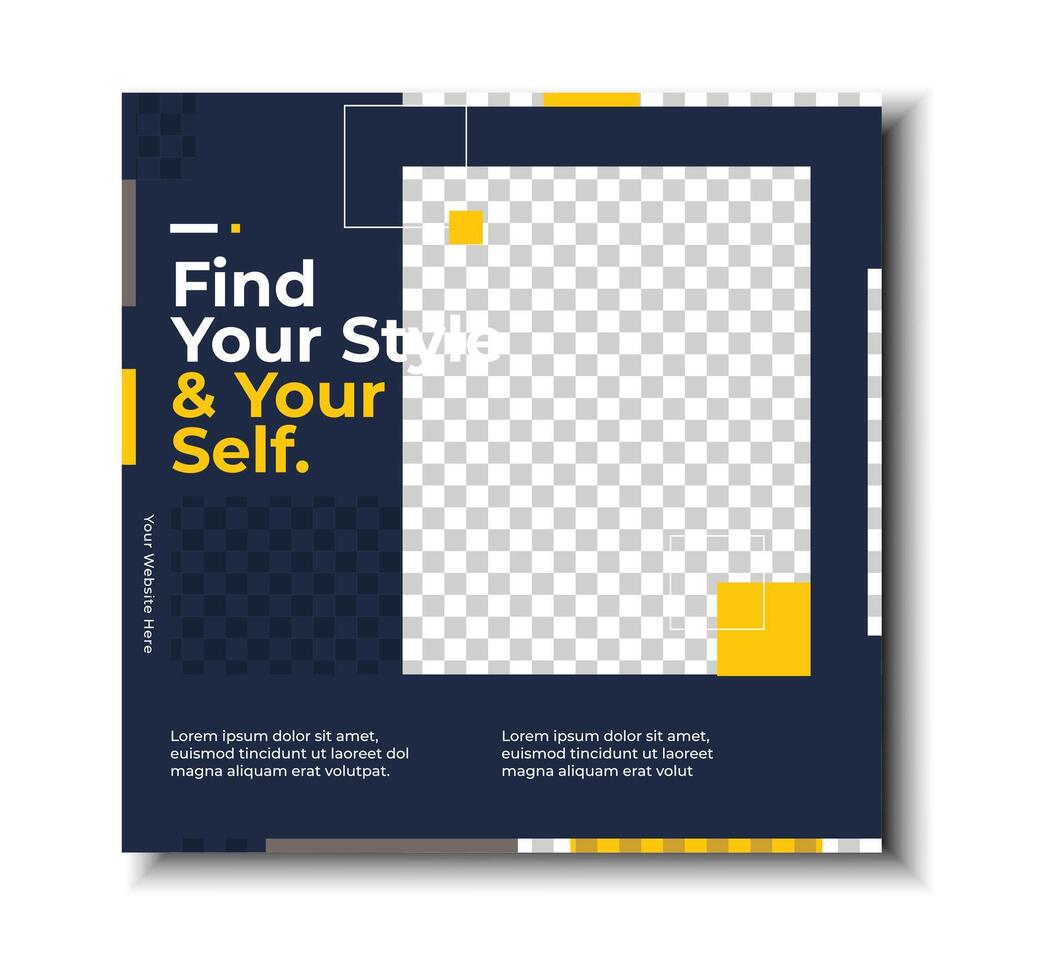 Fashion Template Editable Social Media Design vector