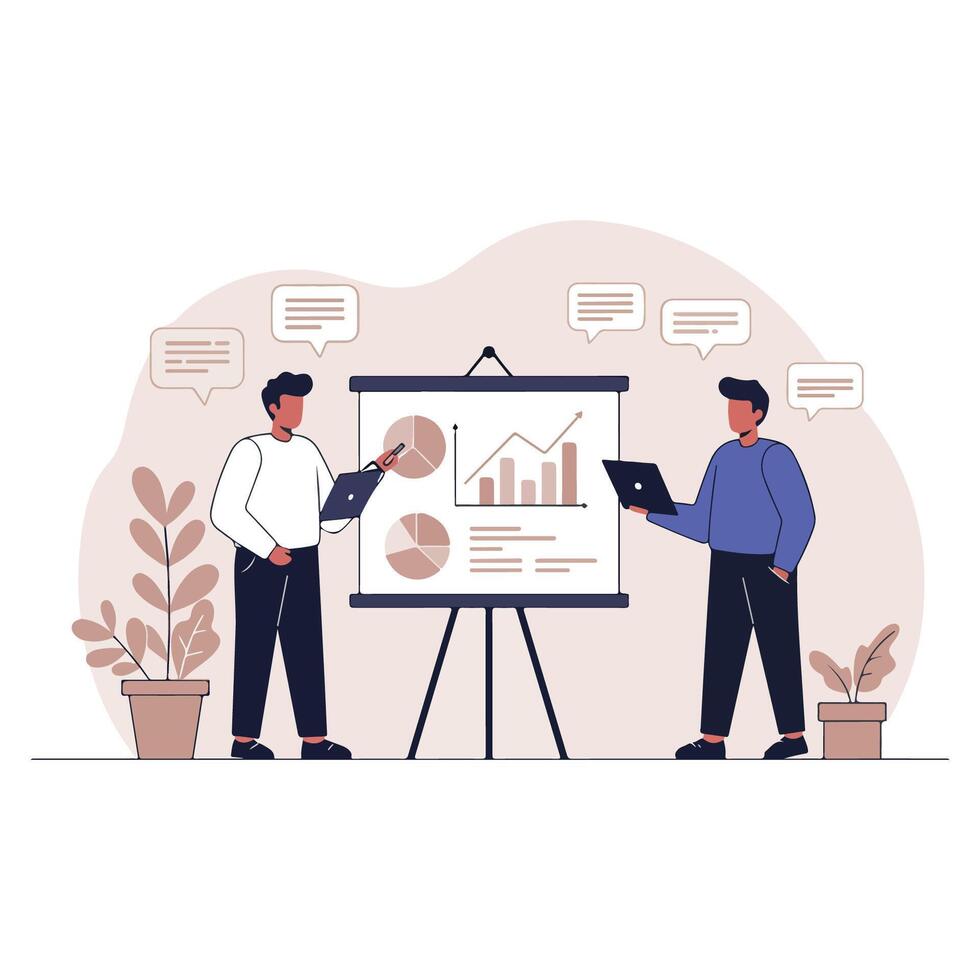Office Collaboration and Business Success Concept vector