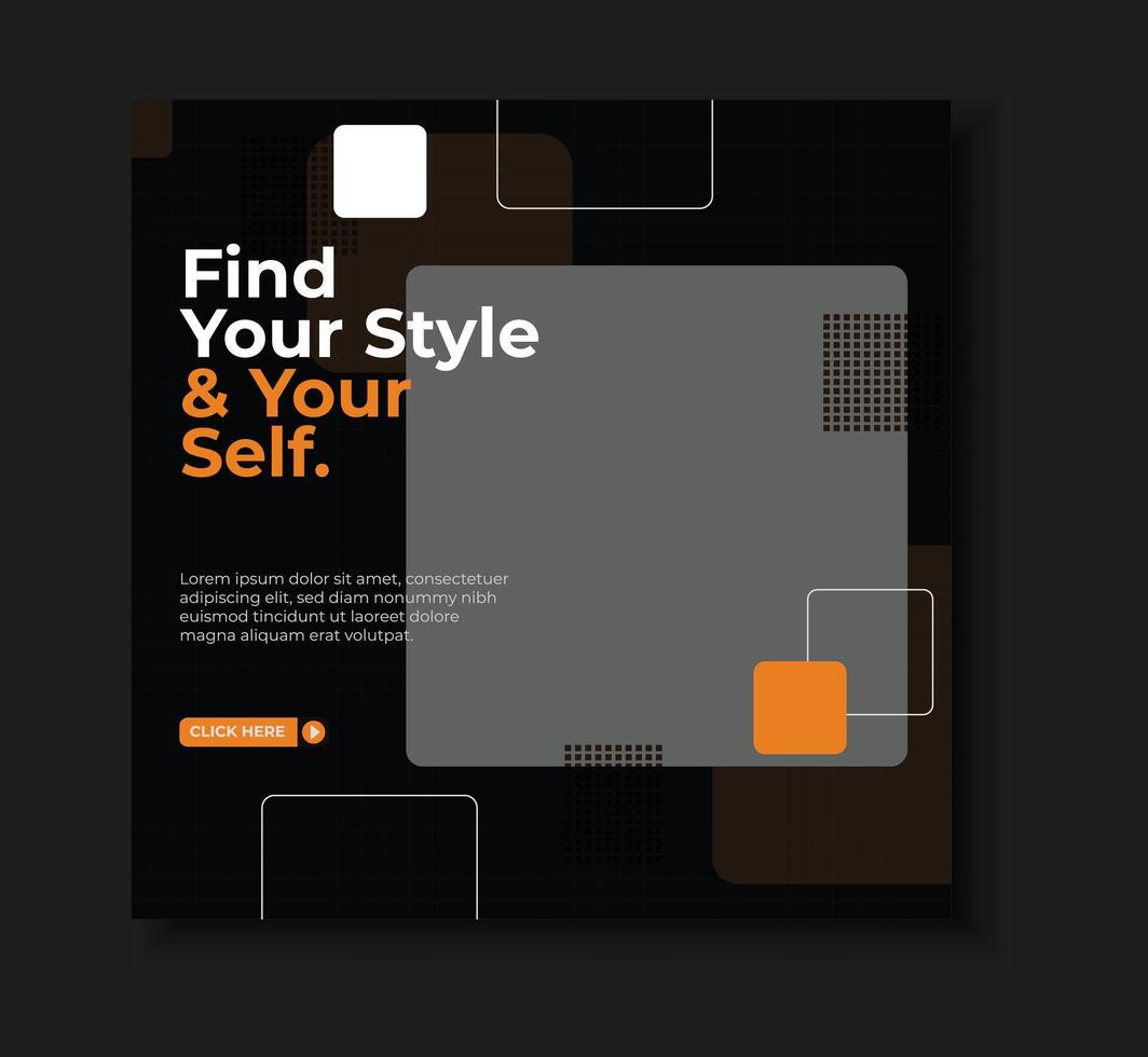 Fashion Template Editable Social Media Design for Influencers vector