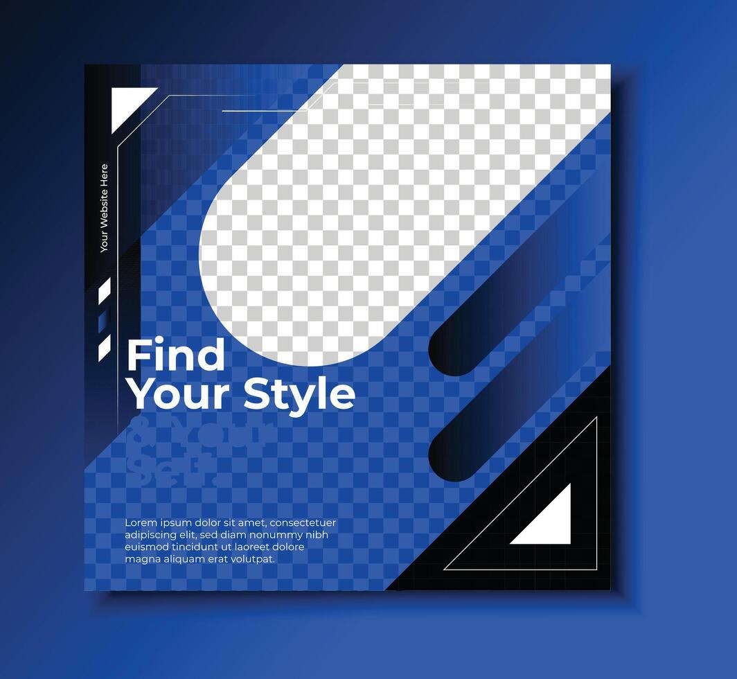 Social Media Fashion Template Editable Post Design for Promotion vector
