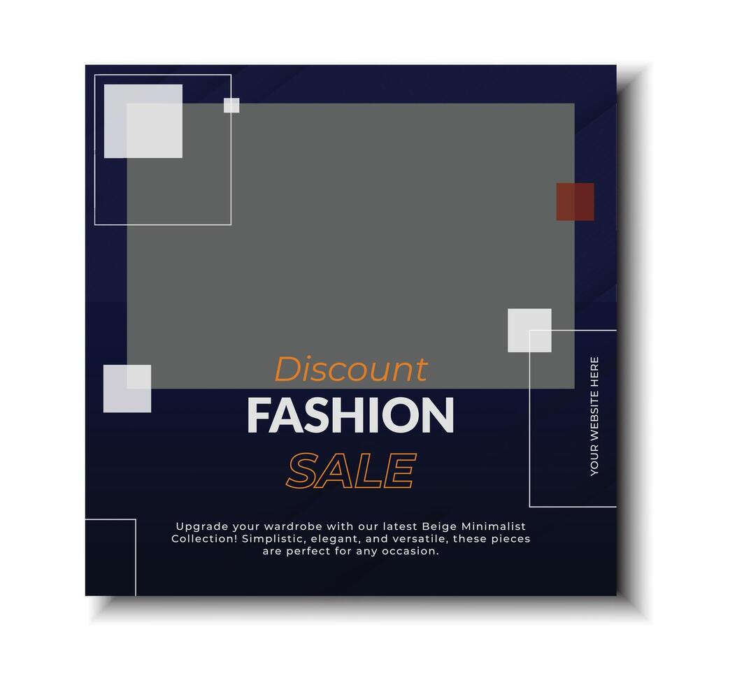 Chic Fashion Template Editable Social Media Design for Digital Posts vector