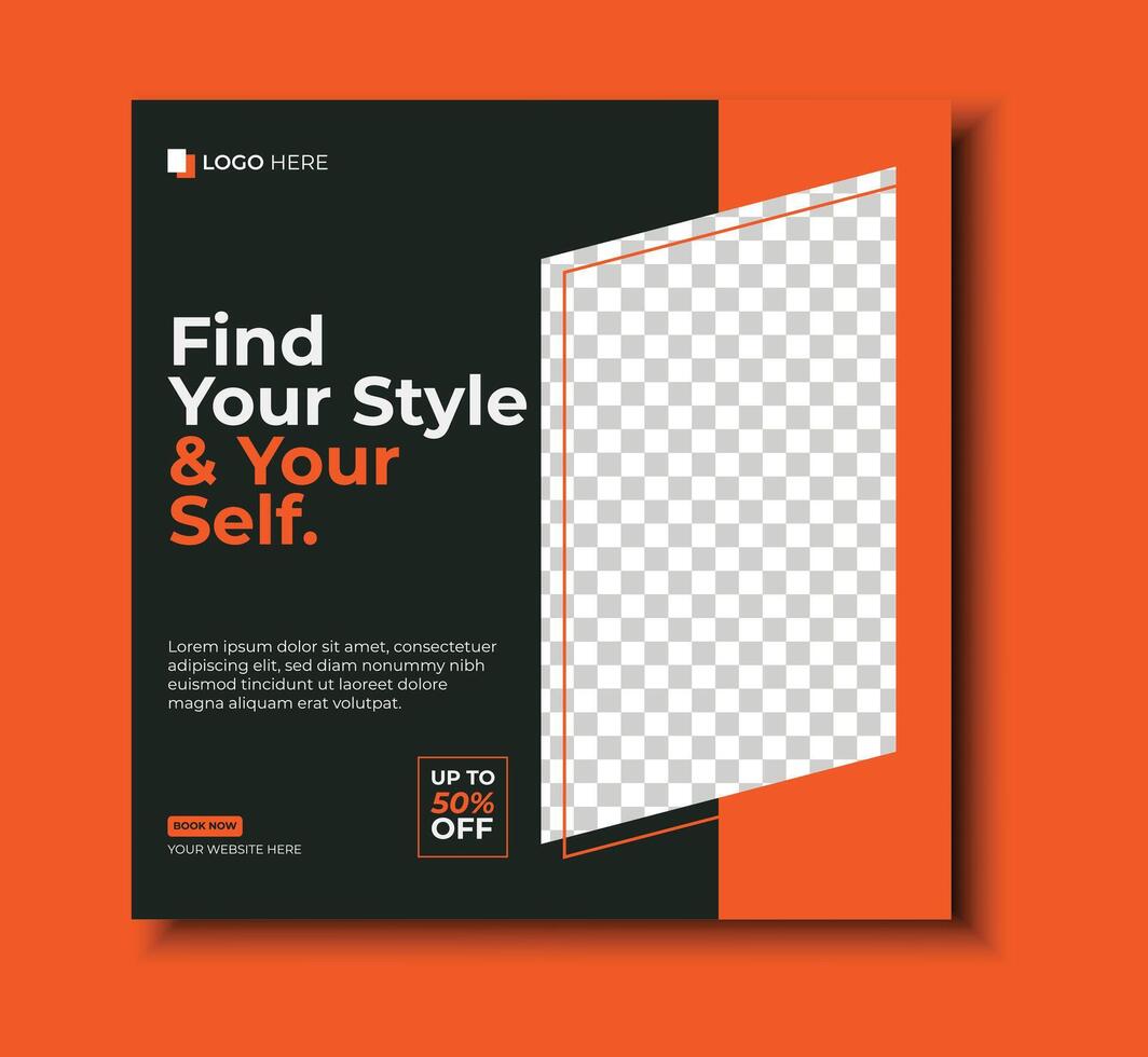 Editable Social Media Template Fashion Post Design for Campaigns vector