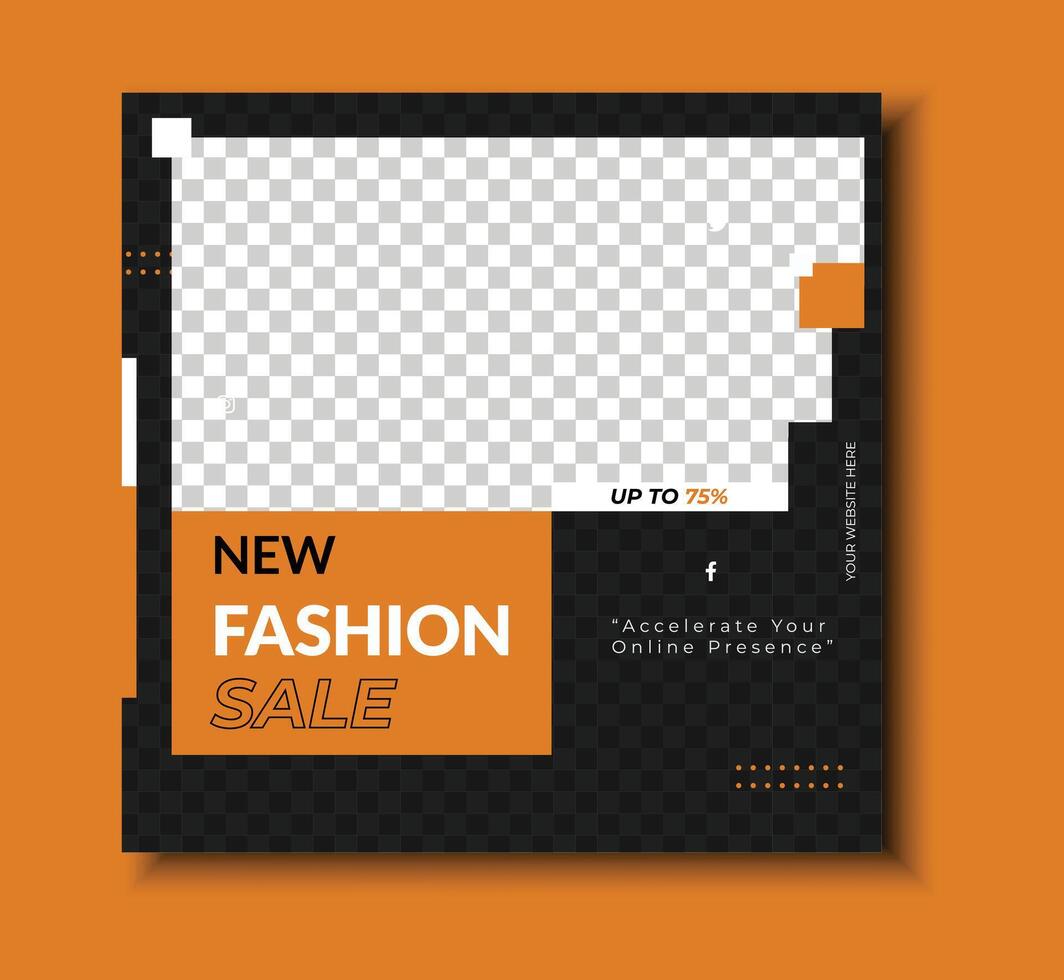 Customizable Fashion Template for Social Media Post Design vector