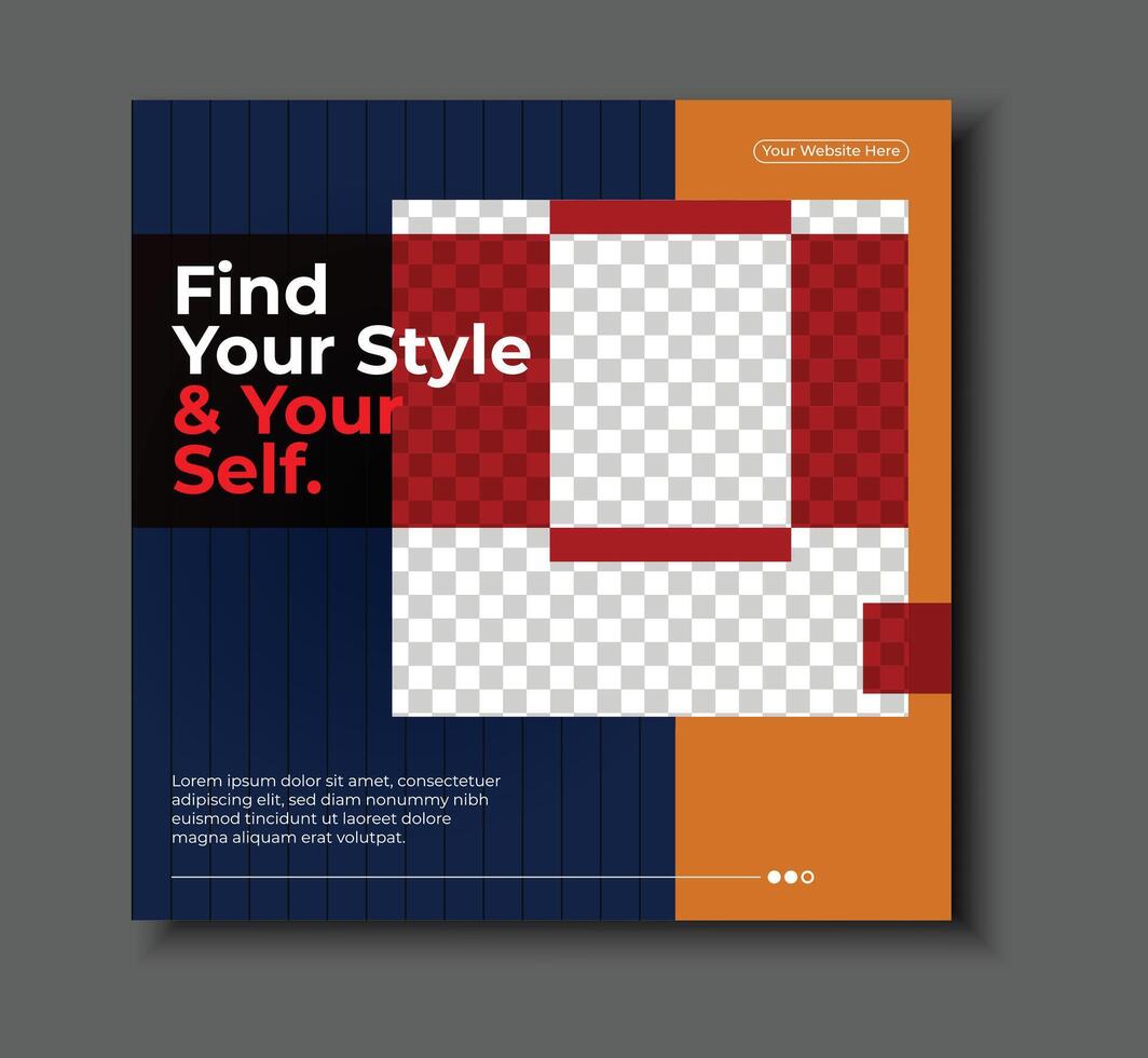 High-Quality Fashion Template Editable Social Media Design vector