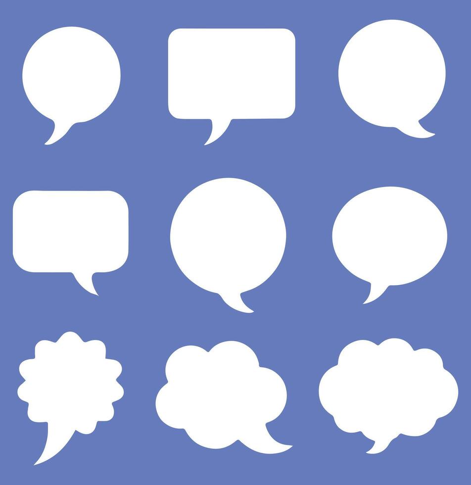 Speech Bubbles Set vector