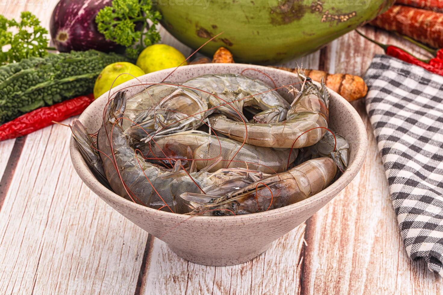 A bowl of shrimp photo