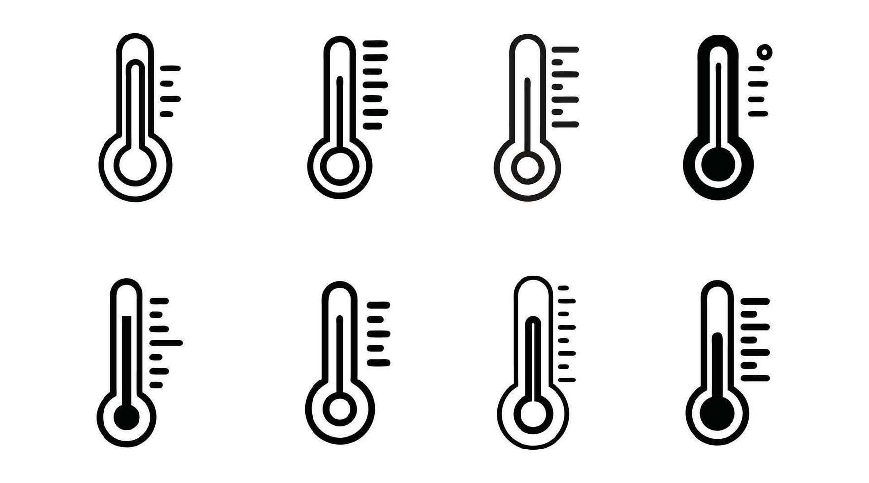 Thermometer Temperature Heat Cold Weather Icon Symbol vector