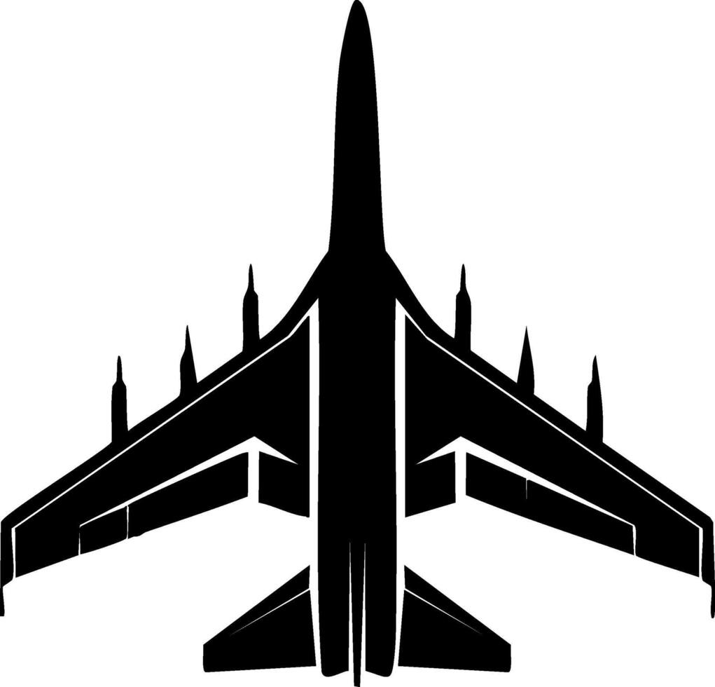 Military Fighter Jet Silhouette vector