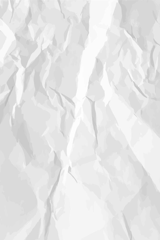 White crumpled paper vector