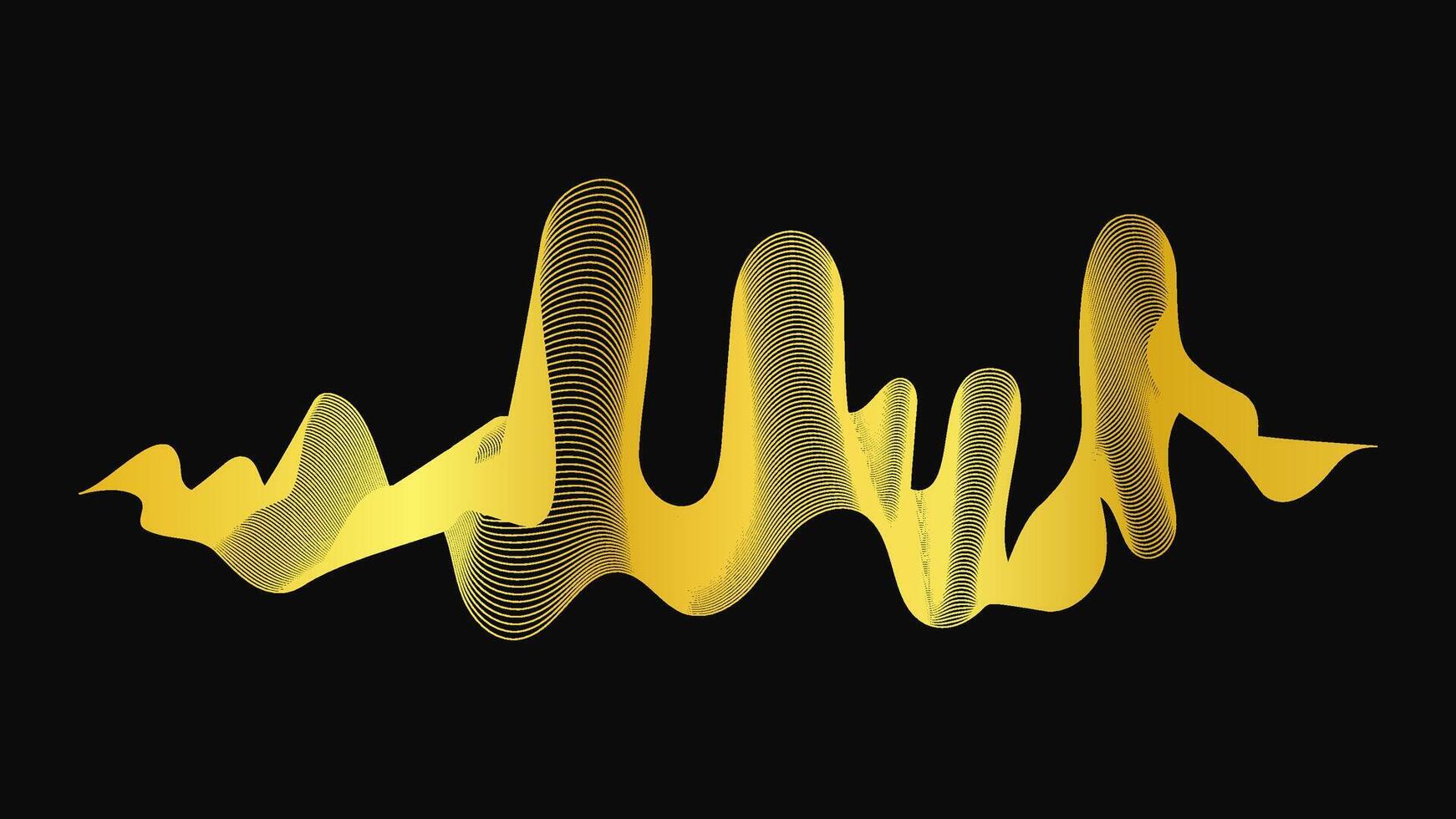 backdrop with luxury golden waves vector
