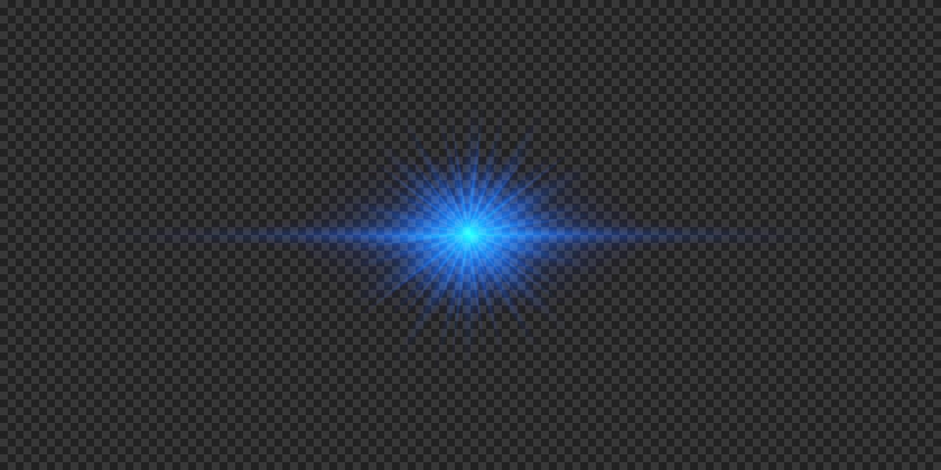 Blue horizontal light effect of lens flares vector