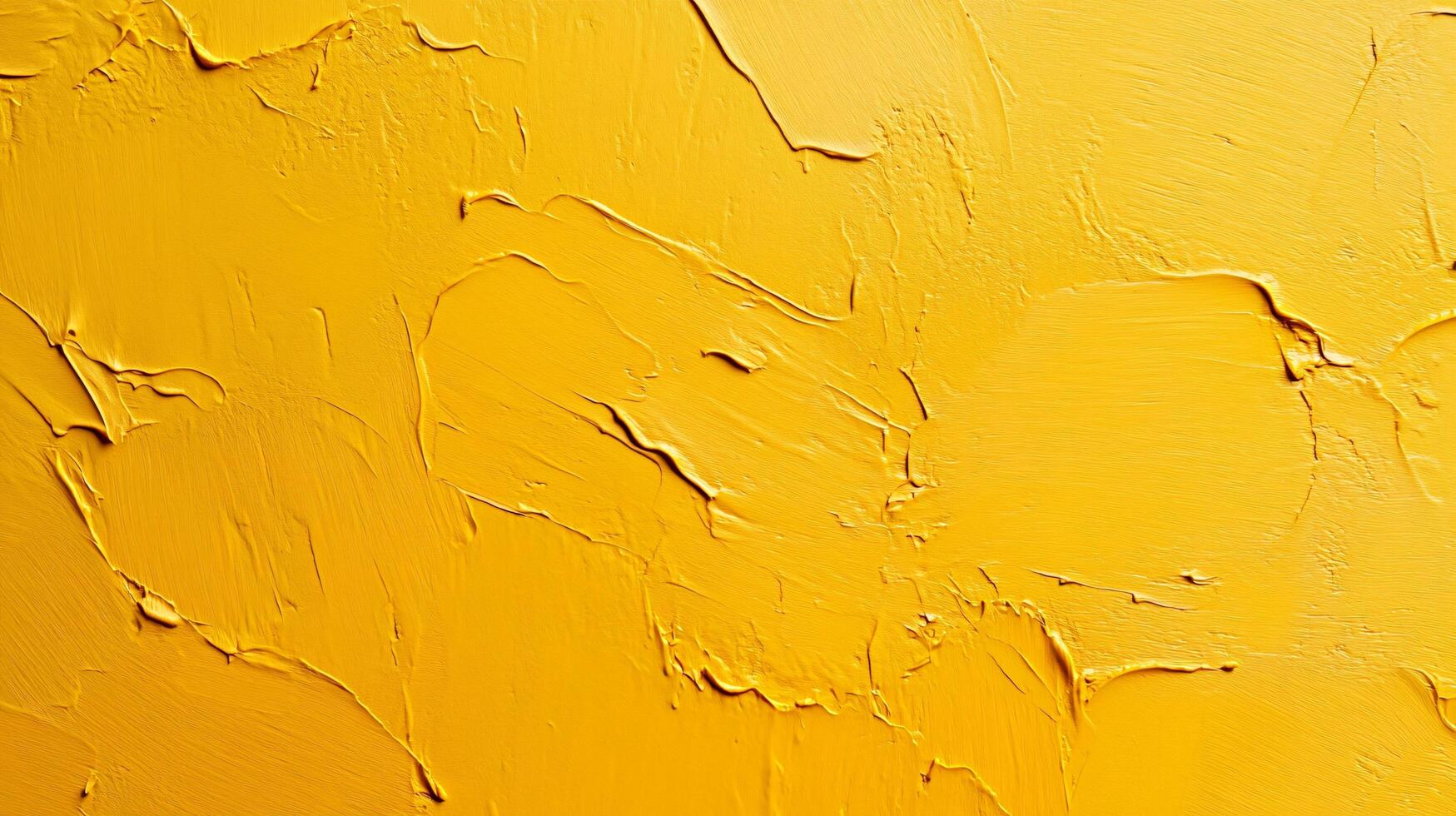 The wall is painted in a bright yellow color with a rough texture, giving it a unique and artistic appearance. The paint appears to be thick and has a slightly grainy texture, which adds depth photo