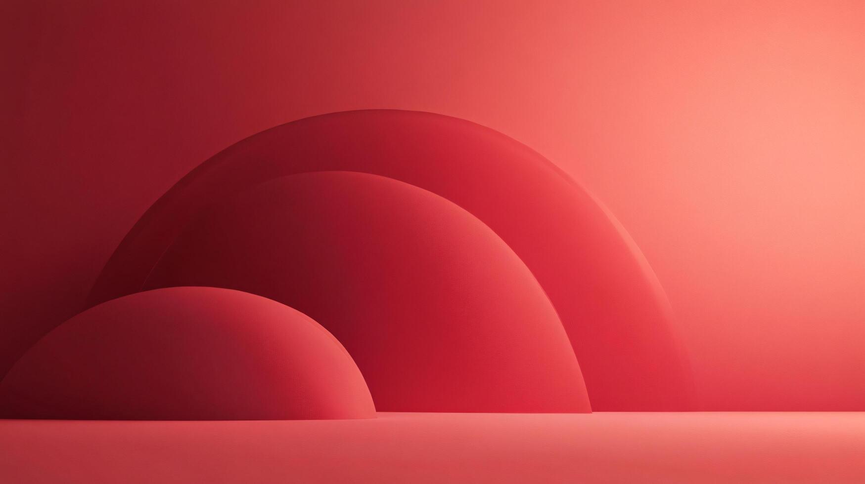 Smooth overlapping arcs in vibrant shades of red create a visually appealing abstract composition, ideal for modern and minimalist designs photo
