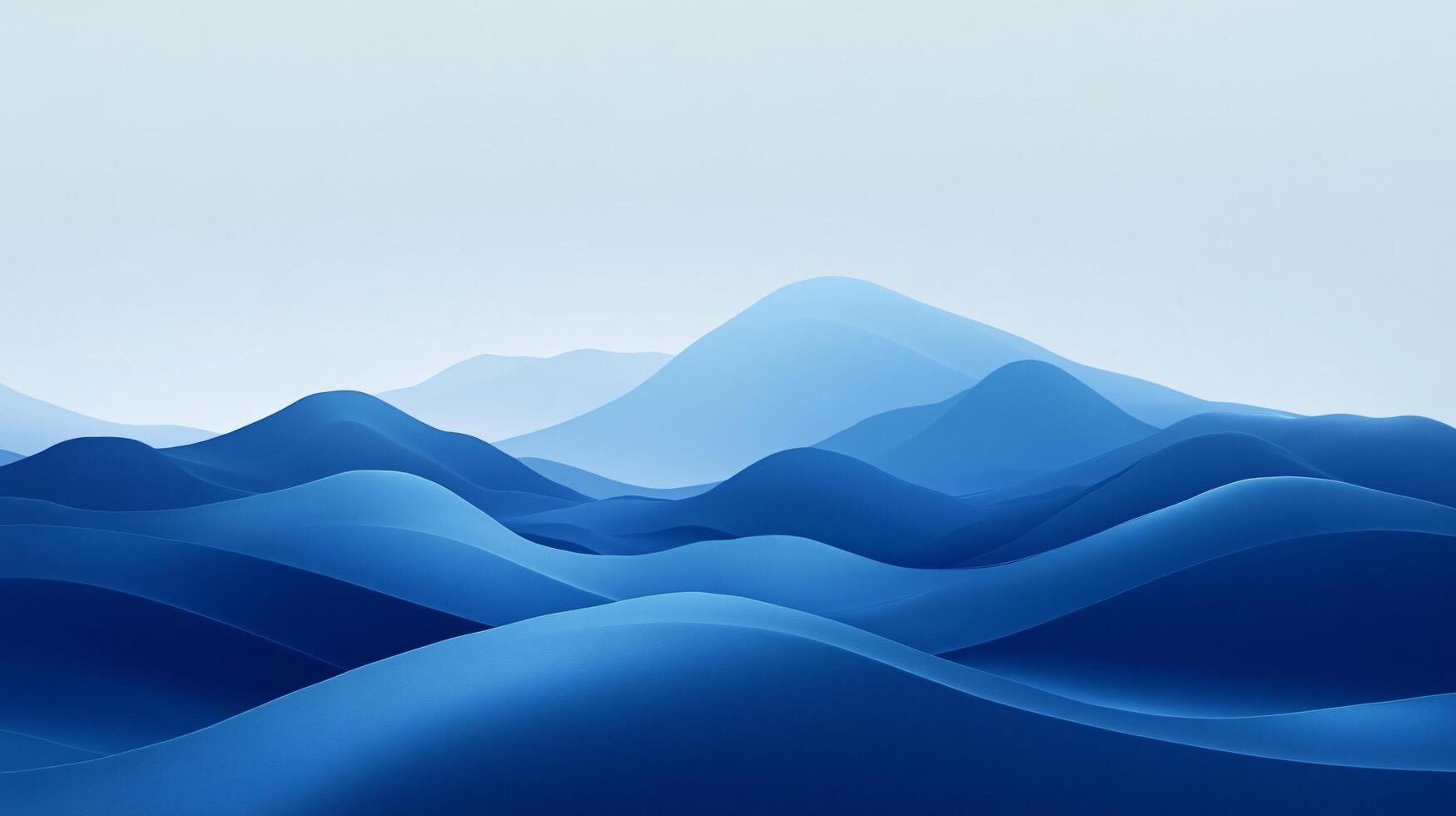 Blue ocean with mountains in the background. The mountains are in the distance and the ocean is calm photo