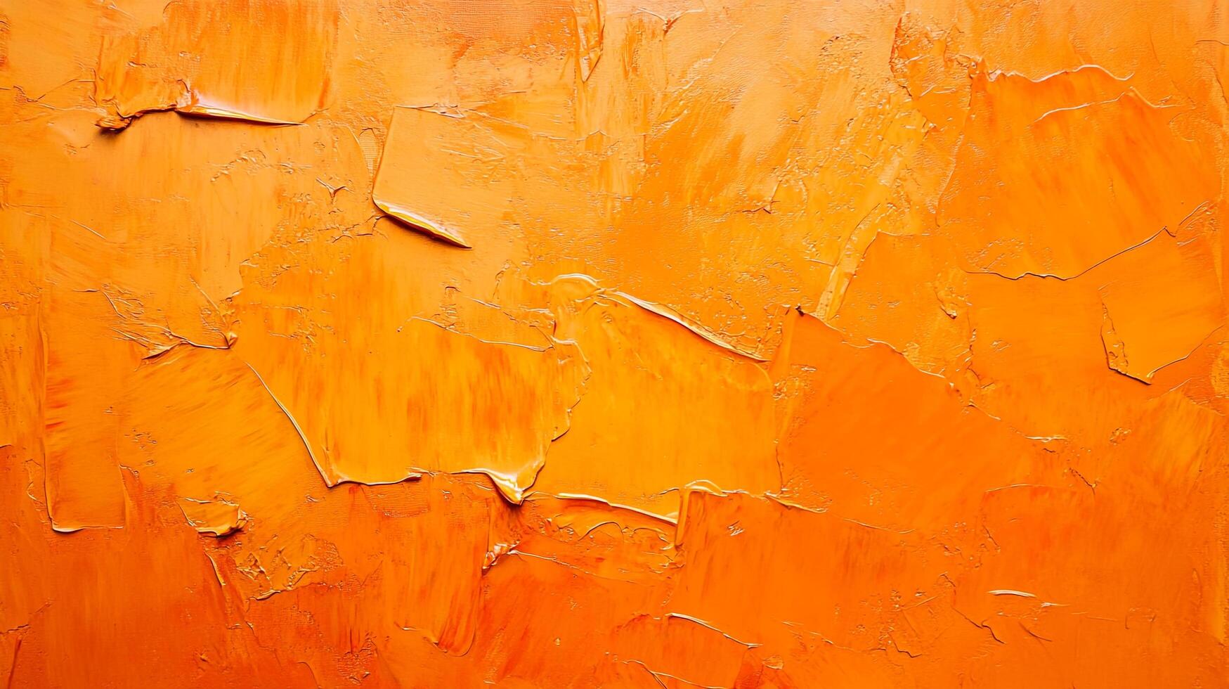 Vibrant orange abstract art with thick textured paint and dynamic strokes creating a bold, warm, and expressive visual experience. photo