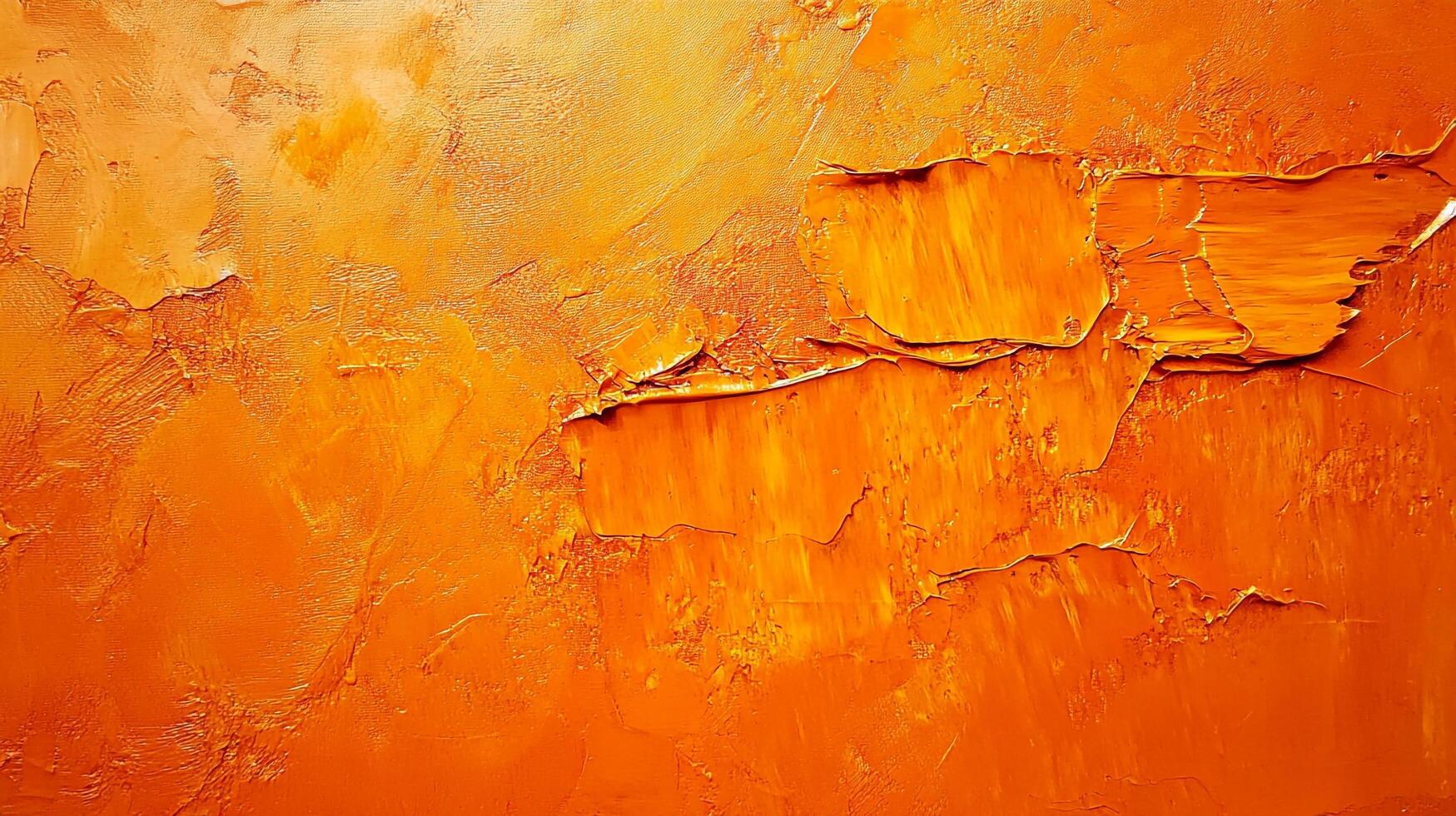 Abstract painting featuring textures with varying shades of orange, creating an eye-catching visual experience. Warm, vibrant, and dynamic. photo