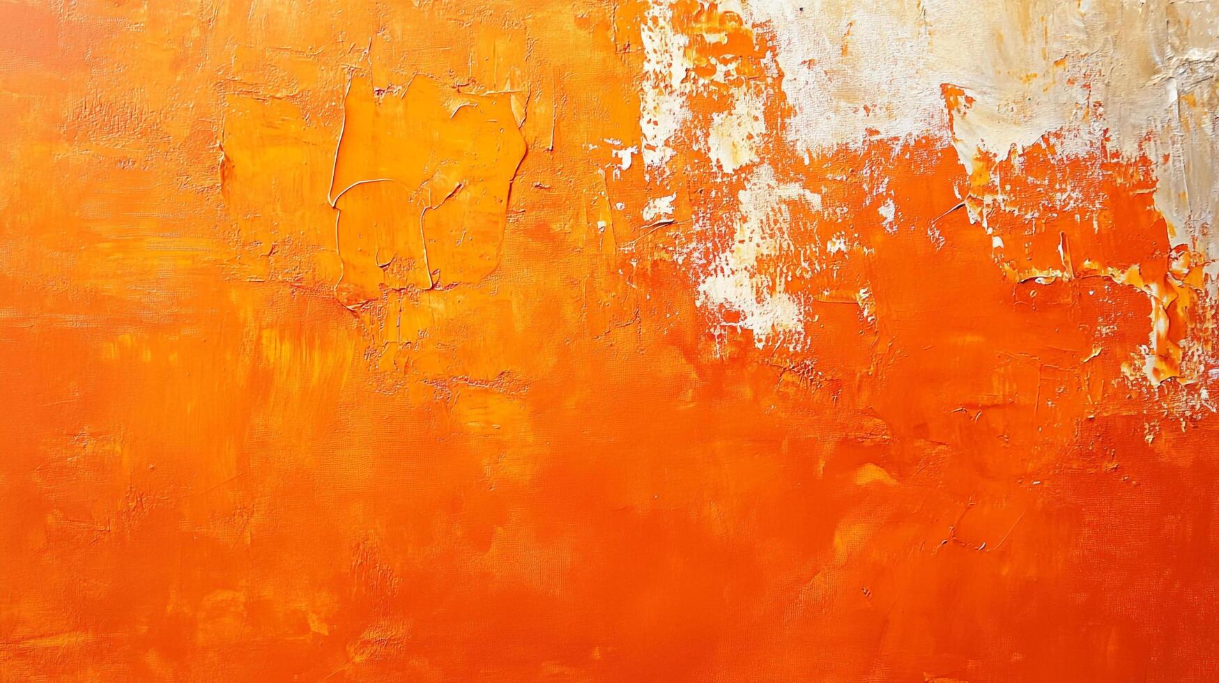 Vibrant textured abstract art with a blend of orange and white hues, showcasing an interplay of color and form in a contemporary style. photo