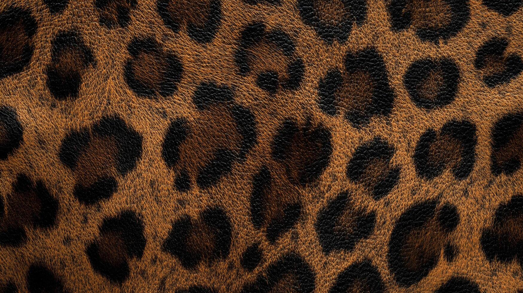 Detailed, close-up of a leopard print pattern with black spots on a tan background. Perfect for backgrounds, textures and fashion designs. photo